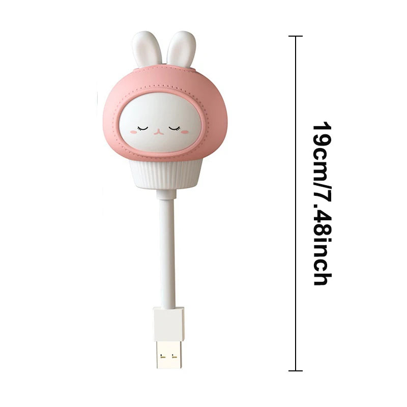 Cute USB Night Light | LED Voice Control | Bedroom Decor Lamp.