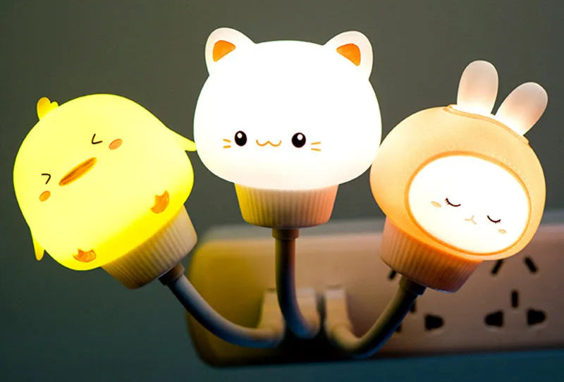 Cute USB Night Light | LED Voice Control  | Bedroom Decor Lamp.