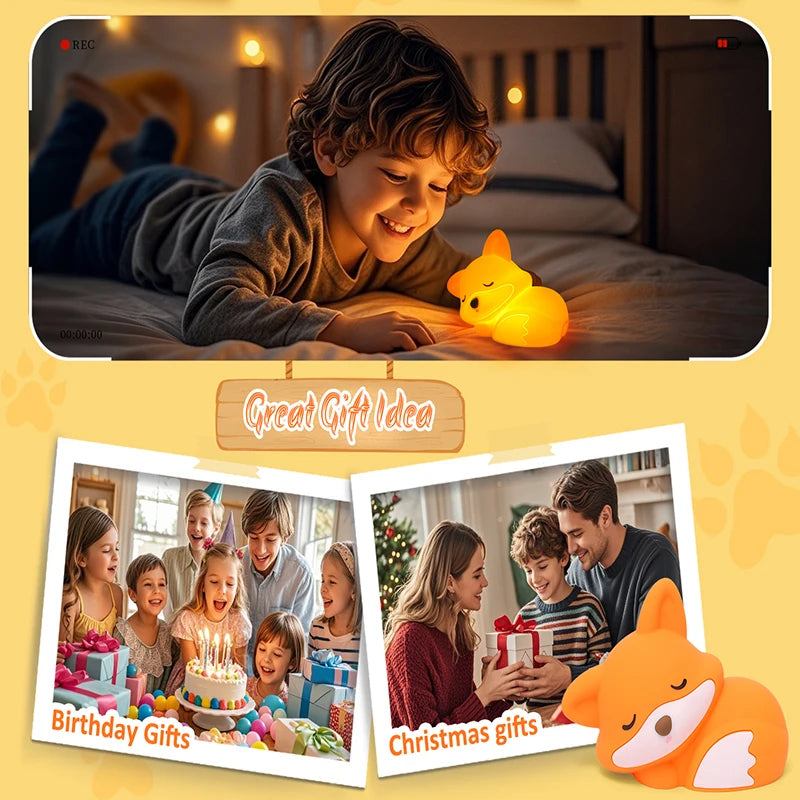 Little Cute Fox Night Lamp | Bedside Lamp | Kawaii Lamp