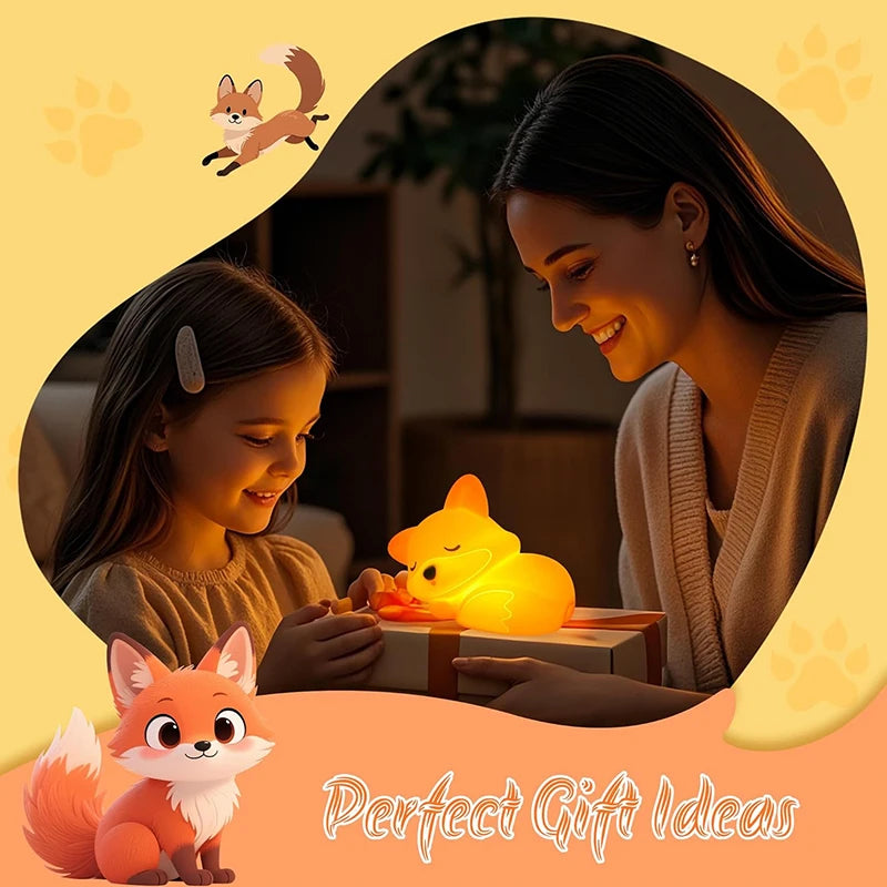 Little Cute Fox Night Lamp | Bedside Lamp | Kawaii Lamp